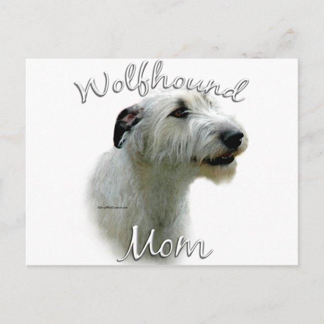 Postal Lobo irlandés Mamá 2 (Anverso)