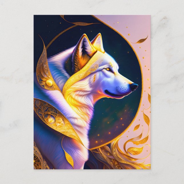 Postal Lobo mágico, posta (Anverso)