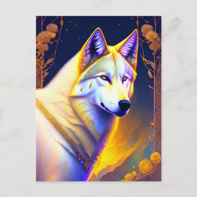 Postal Lobo mágico, posta (Anverso)