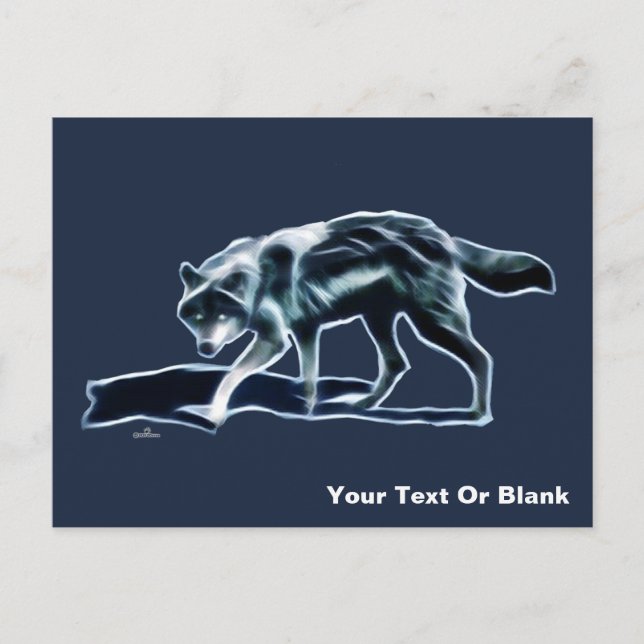 Postal Lobo oscuro (Anverso)