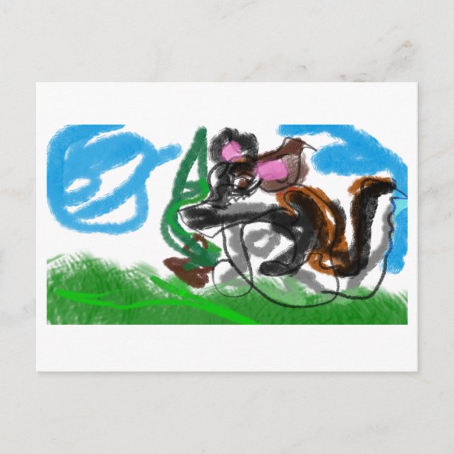 Postal Lobo salvaje (Anverso)