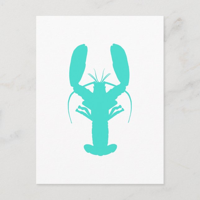 Postal Lobster costero turquesa (Anverso)