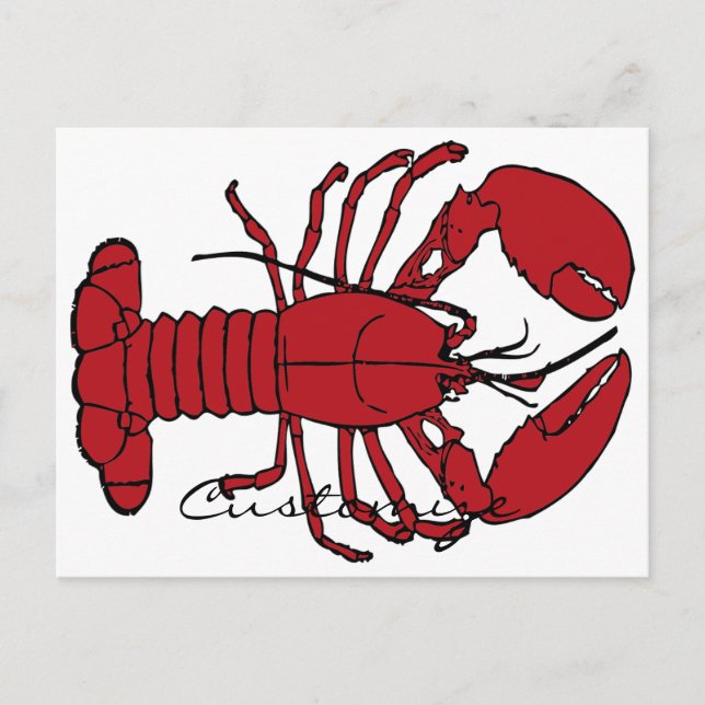Postal Lobster de Red Maine Thunder_Cove (Anverso)