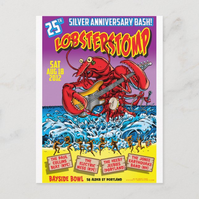 Postal LOBSTER STOMP Poster Art de Mort Todd (Anverso)