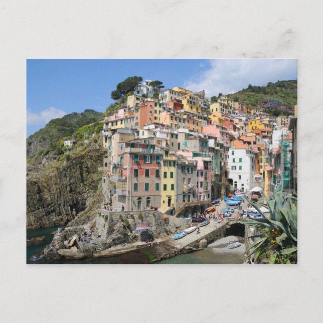 Postal Localidad de Riomaggiore en Cinque Terre, Italia (Anverso)