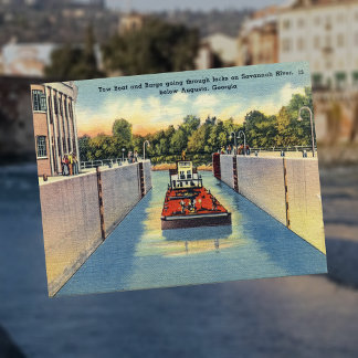 Postal Localidades del río Savannah en Augusta GA Históri