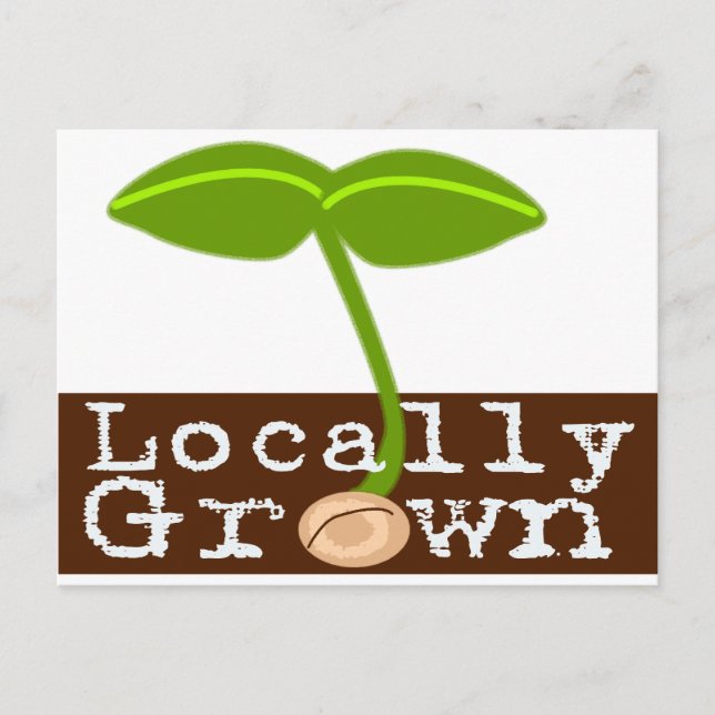 Postal Localmente cultivado (Anverso)