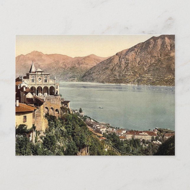 Postal Locarno, Madonna del Sasso, Tessin, Suiza vi (Anverso)