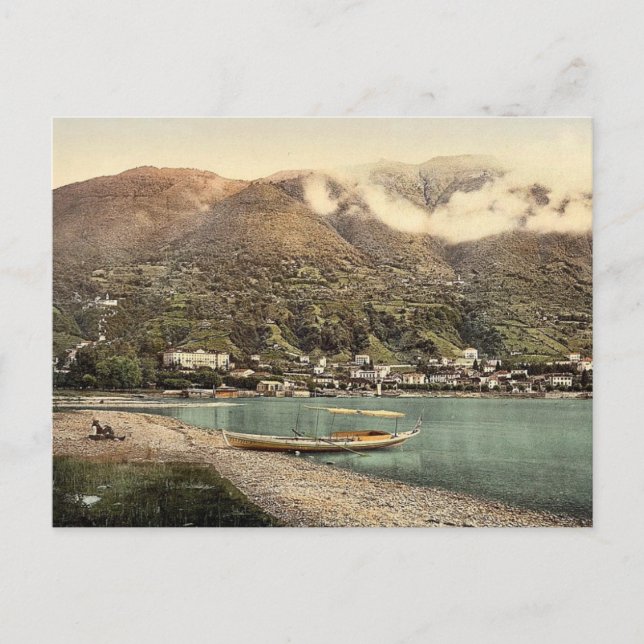 Postal Locarno, vista al lago, Tessin, Suiza vin (Anverso)