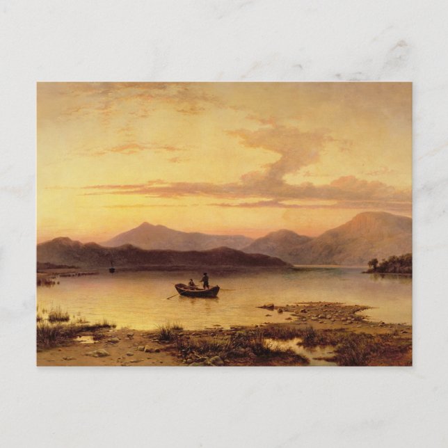 Postal Loch Etive, de Bonawe - Noche, 1875 (petróleo en c (Anverso)