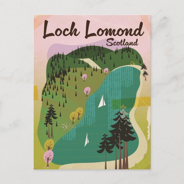 Postal Loch Lamond Escocia (Anverso)