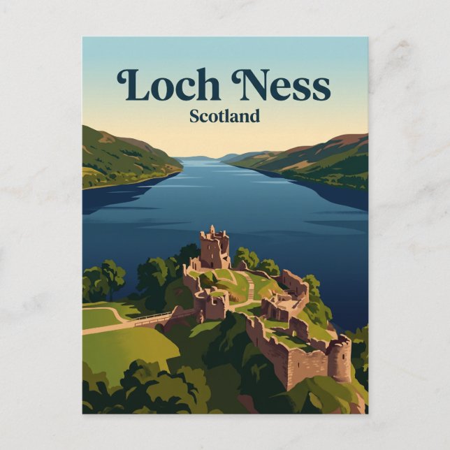 Postal Loch Ness Escocia (Anverso)
