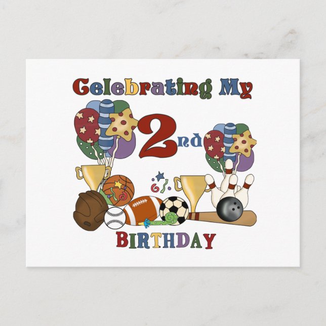 Postal Loco para los deportes camisetas y regalos de 2º c (Anverso)