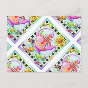 POSTAL LOCO POR LA FIESTA DEL TÉ