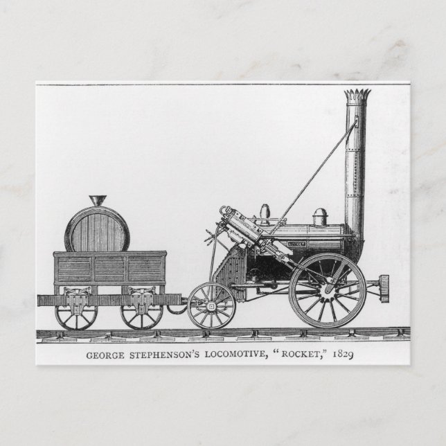 Postal Locomotora de George Stephenson, 'Rocket', 1829 (Anverso)