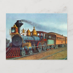 Postal Locomotora de las vías ferroviarias de los vagones