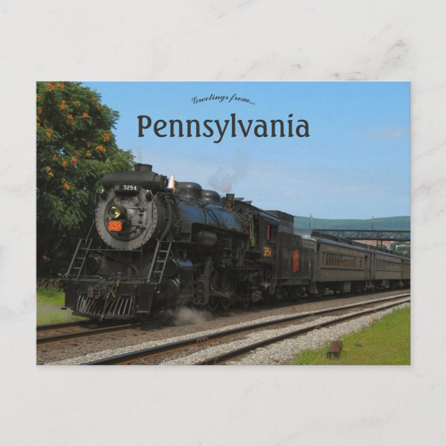 Postal Locomotora de Scranton Pennsylvania (Anverso)
