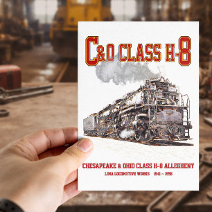 Postal Locomotora de vapor C&O Clase H-8 2-6-6-6 Alleghen