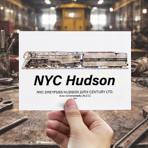 Postal Locomotora de vapor NYC Dreyfuss Hudson. Perfil