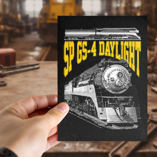 Postal Locomotora de vapor SP GS-4 Daylight. Tren 4449