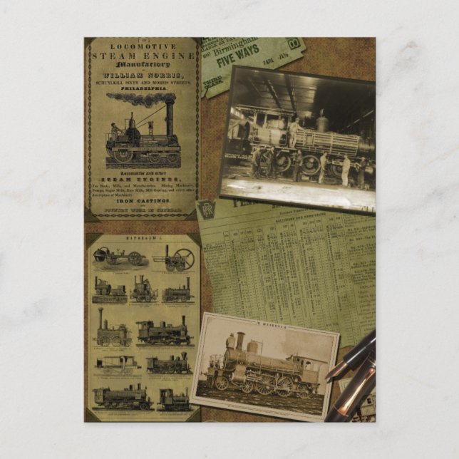 Postal locomotora del libro de recuerdos del (Anverso)