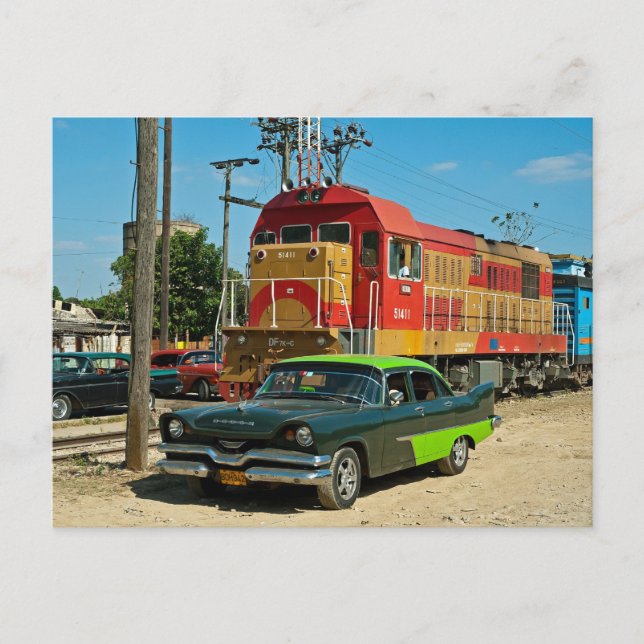 Postal Locomotora Dodge y diesel (Anverso)