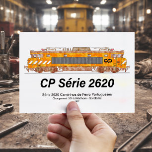 Postal Locomotora Eléctrica CP Serie 2620. Locomotora Nez
