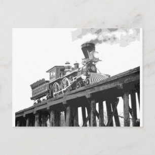 Postal Locomotora En El Puente