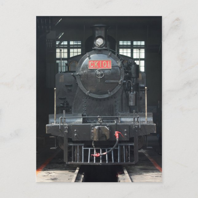 Postal Locomotora en la rotonda Changhua, Taiwán (Anverso)