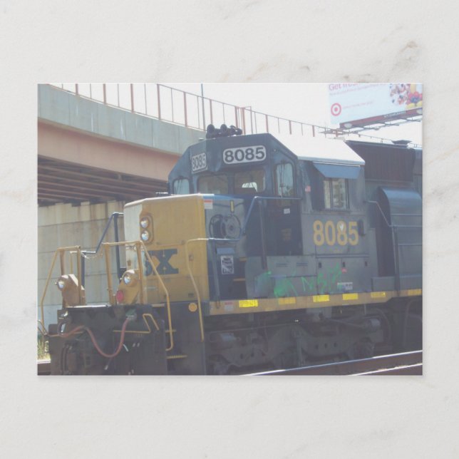 Postal Locomotora estacionada (Anverso)