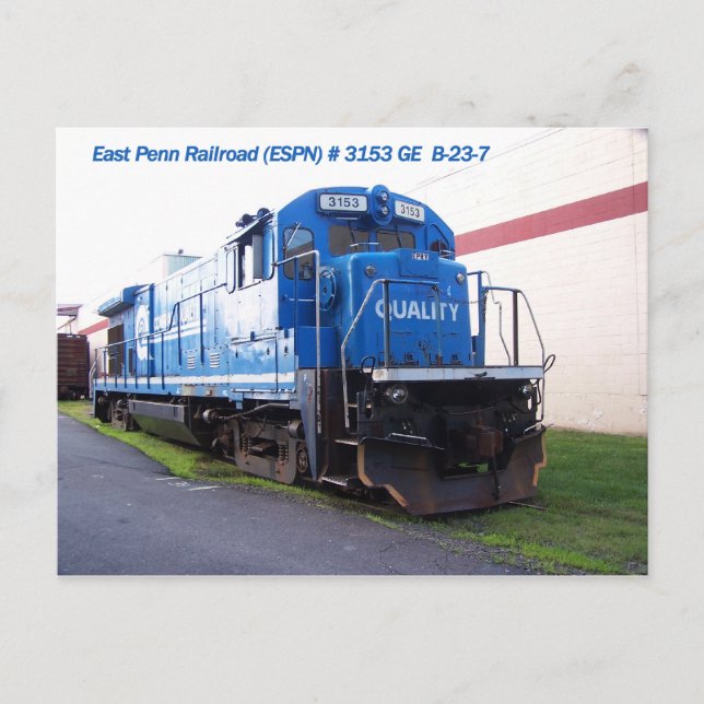 Postal Locomotora ferroviaria de la Penn Oriental #3153 (Anverso)