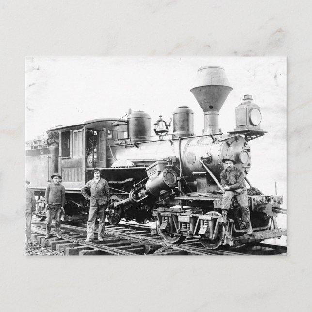 Postal Locomotora ferroviaria - Foto vintage (Anverso)