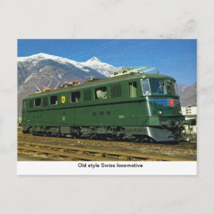 Postal Locomotora suiza de estilo antiguo