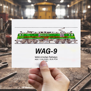 Postal Locomotora WAG-9. Ferrocarril de la India
