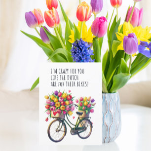 Postal Locos para ti como los holandeses son por sus bici