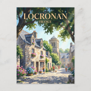 Postal Locronan Francia