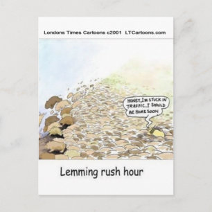 Postal Locura de Hora de Lemmings Divertido