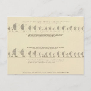 Postal Locura, estadística litografía estadounidense 1870