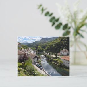 Postal Lods River view, Doubs, Francia