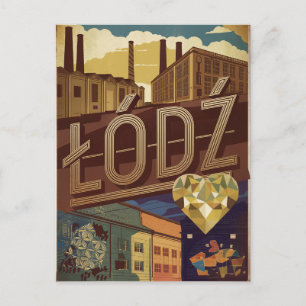 Postal Lodz Poland vintage
