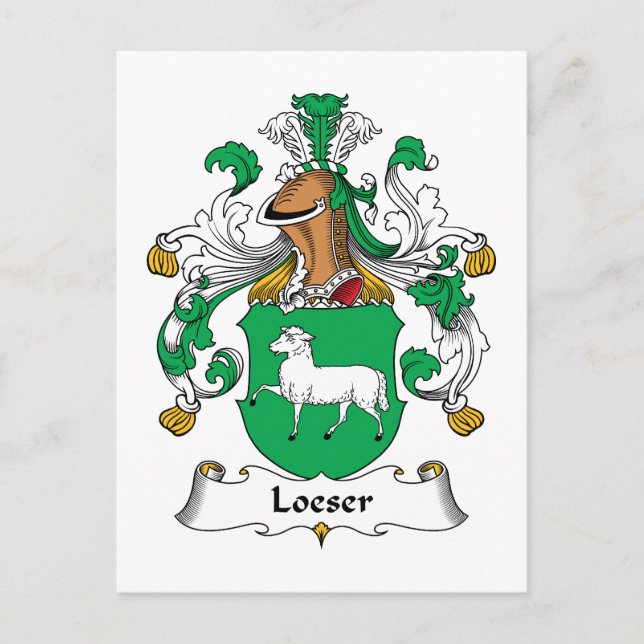 Postal Loeser Family Crest (Anverso)