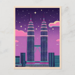Postal LoFi Vaporwave Retro Torres Petronas Malasia