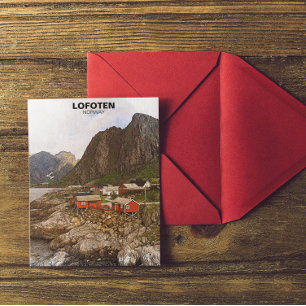 Postal Lofoten Noruega Travel Souvenir