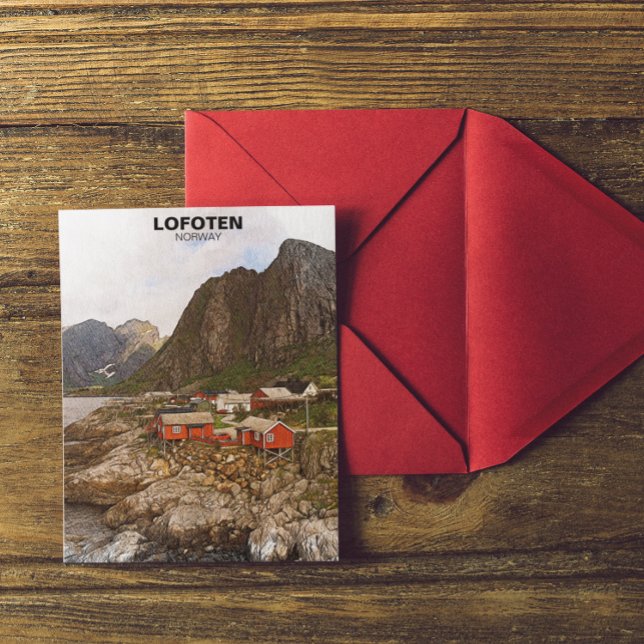 Postal Lofoten Noruega Travel Souvenir (lofoten norway landscape scenery postcard)