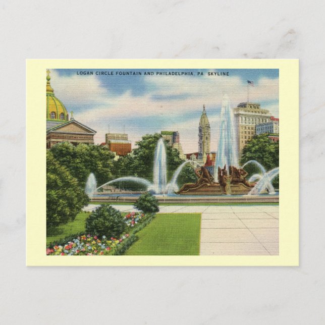 Postal Logan Circle, Philadelphia Vintage (Anverso)