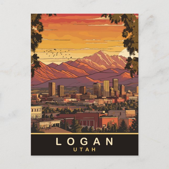 Postal Logan, Utah, Viajes (Anverso)