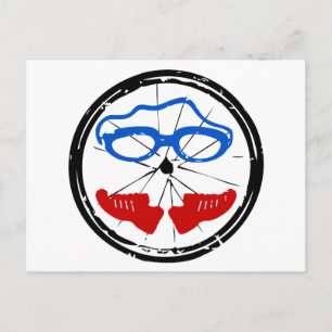Postal Logo artístico fresco de Triathlon