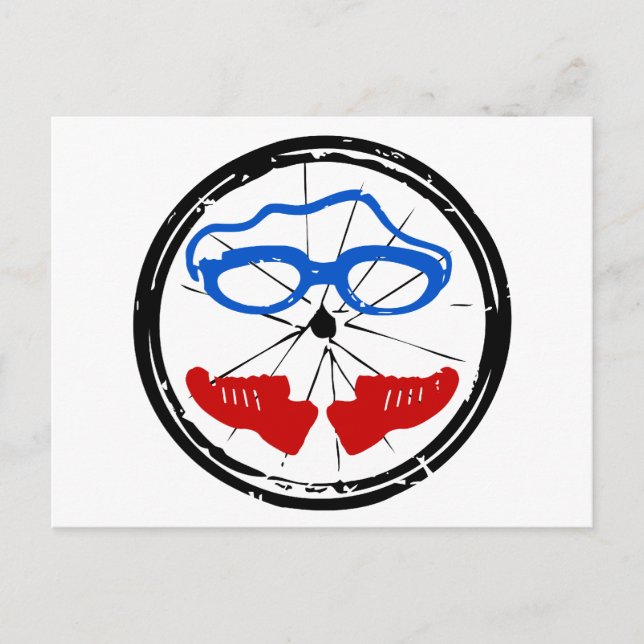 Postal Logo artístico fresco de Triathlon (Anverso)