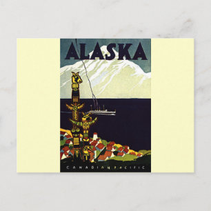 Postal Logo de Alaskla de época