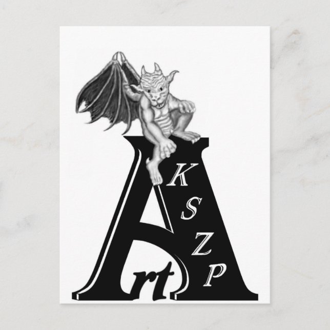 Postal Logo de Art KSZP mit Golem Gargoyle (Anverso)